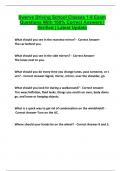 Swerve Driving School Classes 1-8 Exam Questions With 100&percnt; Correct Answers &vert; Verified &vert; Latest Update