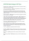NYSTCE Multi-Subject CST ELA  Questions And Answers With Verified Tests 100&percnt; Correct Answers