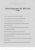 Materiel Management CDC TRICs Syudy Guide