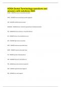 HOSA Dental Terminology questions and answers with solutions 2025