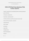 MNO 3370 Final Exam Questions With Correct Answers&period;