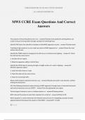 MWS CCRE Exam Questions And Correct Answers