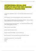 Antimicrobial recall quiz