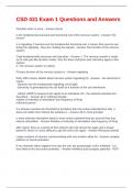 CSD 431 Exam 1 Questions and Answers