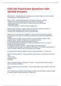 CSD 431 Final Exam Questions with Verified Answers