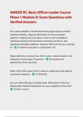 AMEDD RC-Basic Officer Leader Course Phase 1 Module D&colon; Exam Questions with Verified Answers &vert; Latest 2024&sol;2025