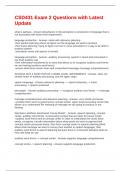 CSD431 Exam 2 Questions with Latest Update