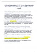 College Composition CLEP Latest Questions with  Correct Solutions&vert; Already Graded A&vert; Ace Your  Grades&period;