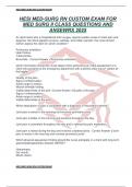HESI MED-SURG RN CUSTOM EXAM FOR MED SURG II CLASS QUESTIONS AND ANSEWRS 2025