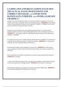 CA DPR LAWS AND REGULATIONS EXAM 2024-2025 ACTUAL EXAM 150 QUESTIONS AND  CORRECT DETAILED ANSWERWERS WITH  RATIONALES &lpar;VERIFIED ANSWERWERS&rpar; &vert;ALREADY GRADED A&plus;  