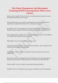The Project Management And Information  Technology&lpar;ITPM&rpar; Exam Questions With Correct  Answers