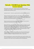 Network &plus; N10-008 Exam Questions With  Correct Answers 