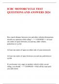 ICBC MOTORCYCLE TEST  QUESTIONS AND ANSWERS 2024