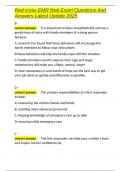 Red cross EMR final Exam Questions And Answers Latest Update 2025