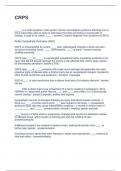 CRPS QUESTIONS AND ANSWERS LATEST UPDATED