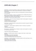 CRPS-B5 Chapter 7&comma; Questions and Answers 100&percnt; Solved