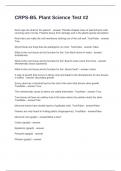 CRPS-B5&period; Plant Science Test -2 Questions and Answers