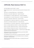CRPS-B5&period; Plant Science-TEST -1&comma; Questions and Answers 2024
