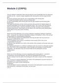 Module 2 &lpar;CRPS&rpar; Questions and Answers 2024