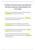 WV State Life Insurance Exam Latest Questions  with Correct Solutions&vert; Already Graded A&vert; Ace  Your Grades&period;