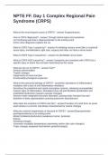 NPTE FF&period; Day 1 Complex Regional Pain Syndrome &lpar;CRPS&rpar; Questions and Answers 2024