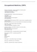 Occupational Medicine&comma; CRPS Questions Graded A&plus;