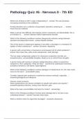 Pathology Quiz -6 - Nervous II - 7th ED Questions and Answers Latest Updated