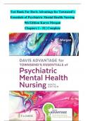 Test Bank For Davis Advantage for Townsend&rsquo;s Essentials of Psychiatric Mental Health Nursing 9th Edition Karyn Morgan