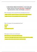 CERTIFIED BRESTFEEDING COUNSELOR  &lpar;CBC&rpar; FINAL EXAM 2024&sol;2025 VERIFIED QUESTIONS AND ANSWERS LATEST&excl;&excl;