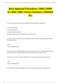 Basic Appraisal Procedures- FINAL EXAM  Q's With 100&percnt; Correct Solutions&period;&lpar; GRADED  A&plus;&rpar;