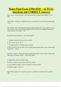 Ropes Final Exam UPDATED ACTUAL  Questions and CORRECT Answers