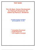 Test Bank for The Life Span&comma; Human Development for Helping Professionals&comma; 6th Edition by Broderick - 2025 Published &lpar;All Chapters included&rpar;
