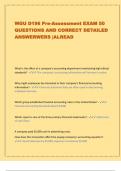 WGU D196 Pre-Assessment EXAM 50  QUESTIONS AND CORRECT DETAILED  ANSWERWERS &vert;ALREAD    