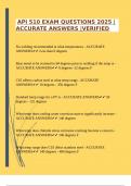  API 510 EXAM QUESTIONS 2025 &vert;ACCURATE ANSWERS &vert;VERIFIED