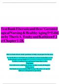 Test Bank Ebersole and Hess' Gerontological Nursing & Healthy Aging 5th Edition by Theris A&period; Touhy&comma; and Kathleen