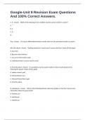 Google-Unit 9 Revision Exam Questions And 100&percnt; Correct Answers&period;
