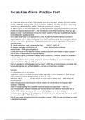 Texas Fire Alarm Practice Test QUESTIONS AND CORRECT DETAILED ANSWERS WITH RATIONALES 2025&sol;2026&lpar;VERIFIED ANSWERS&rpar; &vert;ALREADY GRADED A&plus;