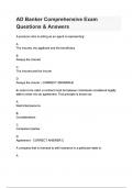 AD Banker Comprehensive Exam Questions & Answers&period;