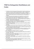 TFM Fire Extinguisher Rule&sol;Statues and Codes QUESTIONS AND CORRECT DETAILED ANSWERS WITH RATIONALES 2025&sol;2026&lpar;VERIFIED ANSWERS&rpar; &vert;ALREADY GRADED A&plus;