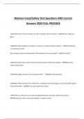 Walmart Food&sol;Safety Test Questions AND Correct Answers 2024 FULL PACKAGE