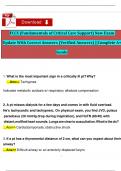 FCCS &lpar;Fundamentals of Critical Care Support&rpar; New Exam Update With Correct Answers &lpar;Verified Answers&rpar; &vert;&vert;Complete A&plus; Guide