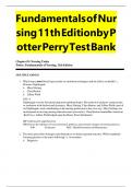 Fundamentals of nursing 11th edition by potter perry test bank