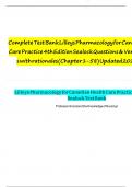 Complete test bank lilleys pharmacology for canadian health care practice 4th edition sealock questions verified answers
