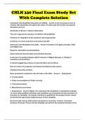 CHLH 330 Final Exam Study Set With Complete Solution 