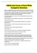 CHLH 330 Exam 2 Final With Complete Solution 