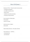 Nurs 234 Exam 1 Questions answers latest update