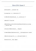 Nurs 234- Exam 3 Questions answers latest update