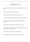 NURS 234 Test 2 Questions answers latest update