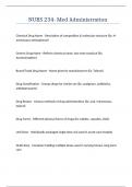 NURS 234- Med Administration Questions answers latest update