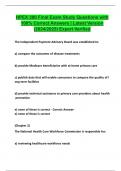 HPEX 300 Final Exam Study Questions with 100&percnt; Correct Answers &vert; Latest Version &lpar;2024&sol;2025&rpar; Expert Verified